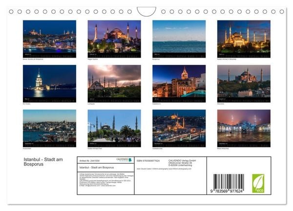 Produktbild: Istanbul - Stadt am Bosporus (Wandkalender 2027 DIN A4 quer), CALVENDO Monatskalender