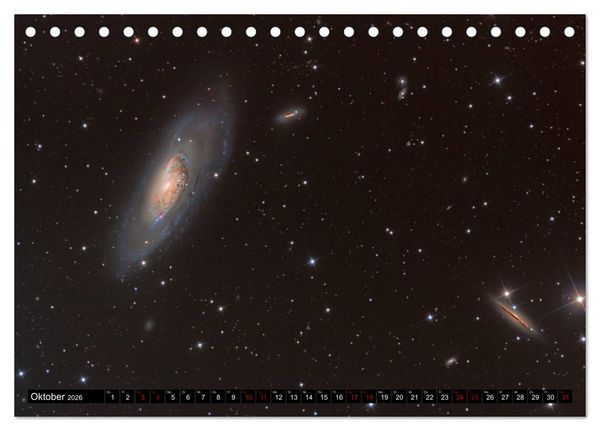 Produktbild: Galaxien des Nordhimmels (Tischkalender 2026 DIN A5 quer), CALVENDO Monatskalender
