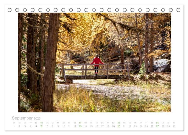 Produktbild: saas fee (Tischkalender 2026 DIN A5 quer), CALVENDO Monatskalender