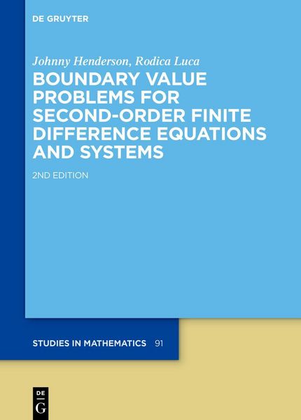 Produktbild: Boundary Value Problems for Second-Order Finite Difference Equations and Systems