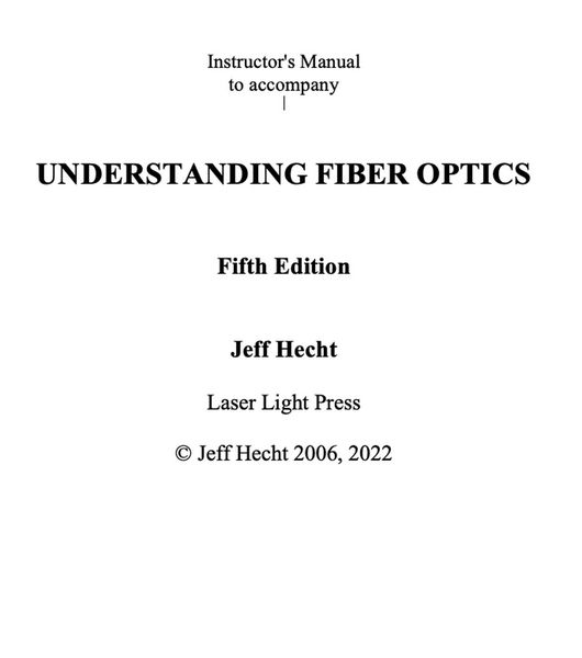 Produktbild: Instructor's Guide 5th ed Understanding Fiber Optics