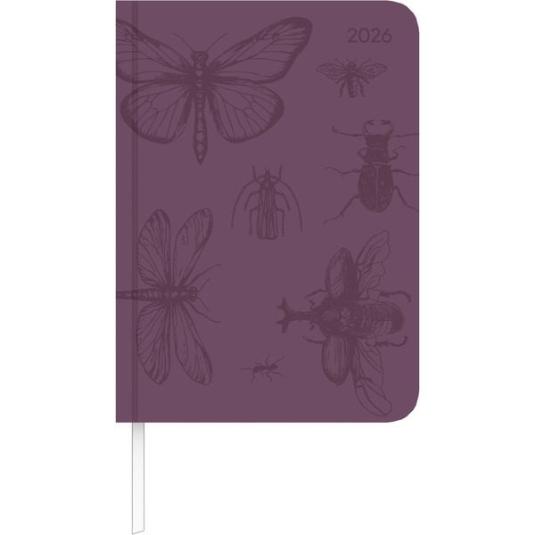 Produktbild: Lady Journal Deluxe Purple 2026 - Taschen-Kalender A6 (10,7x15,2 cm) - Tucson Einband - mit Motivprägung - Weekly - 192 Seiten - Alpha Edition