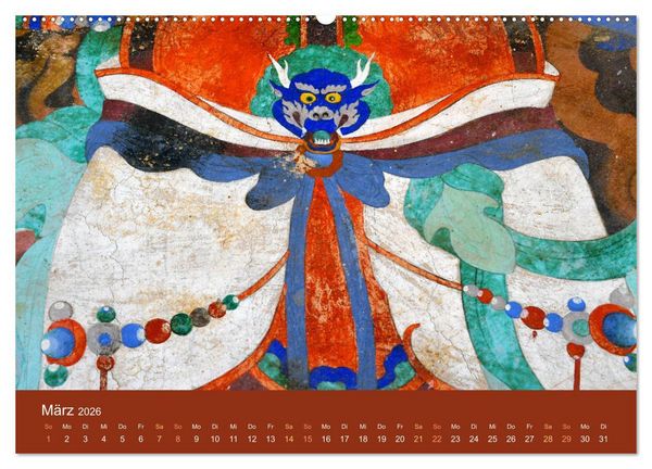 Produktbild: Buddhistische G&ouml;tter, G&ouml;tzen und D&auml;monen (hochwertiger Premium Wandkalender 2026 DIN A2 quer), Kunstdruck in Hochglanz