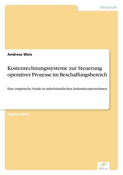Produktbild: Kostenrechnungssysteme zur Steuerung operativer Prozesse im Beschaffungsbereich