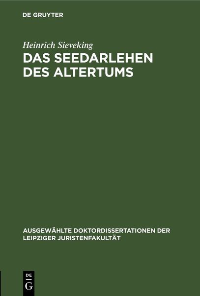 Produktbild: Das Seedarlehen des Altertums