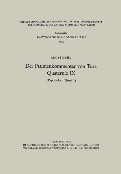 Produktbild: Der Psalmenkommentar von Tura