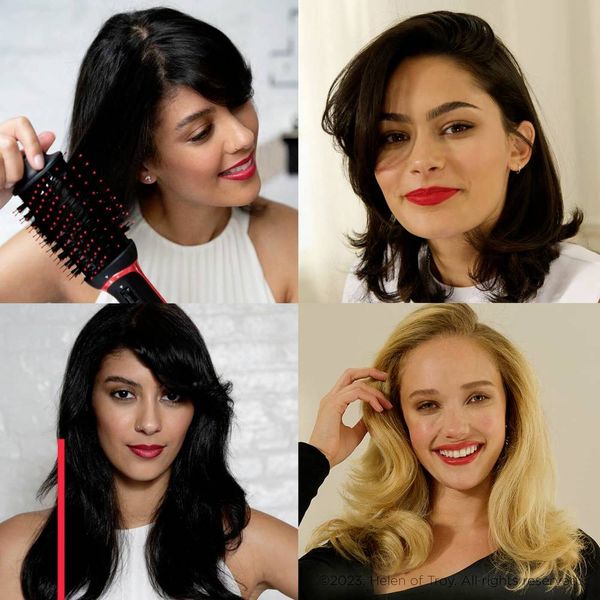 Produktbild: Revlon RVDR5333E Warmluftb&uuml;rste Schwarz, Rot mit Lockenfunktion