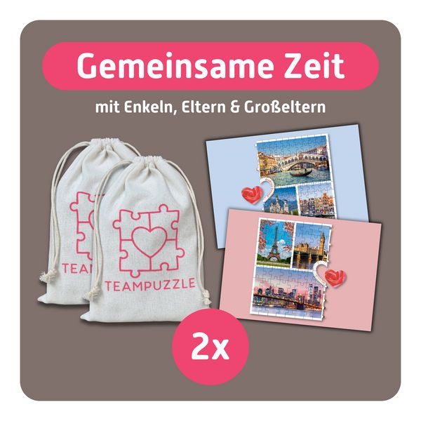 Produktbild: TEAMPUZZLE &ndash; St&auml;dte &ndash; 194 Teile &ndash; Seniorenpuzzle mit gro&szlig;en & kleinen Teilen