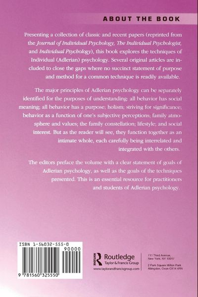 Produktbild: Techniques In Adlerian Psychology