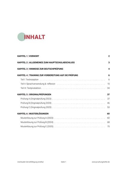 Produktbild: Pr&uuml;fungsheft & Training &ndash; 2026 Deutsch Hauptschule &ndash; Th&uuml;ringen &ndash; Original-Pr&uuml;fungen und L&ouml;sungen