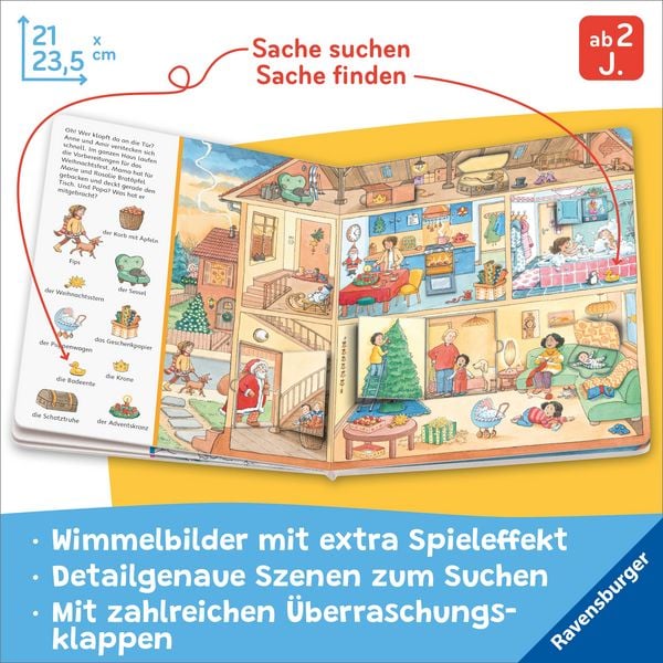 Produktbild: Mein Sachen suchen Wimmelbuch: Weihnachtszeit