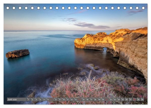 Produktbild: Die Algarve - Portugals m&auml;rchenhafte Felsenk&uuml;ste (Tischkalender 2026 DIN A5 quer), CALVENDO Monatskalender