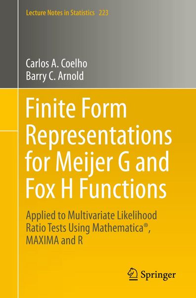 Produktbild: Finite Form Representations for Meijer G and Fox H Functions