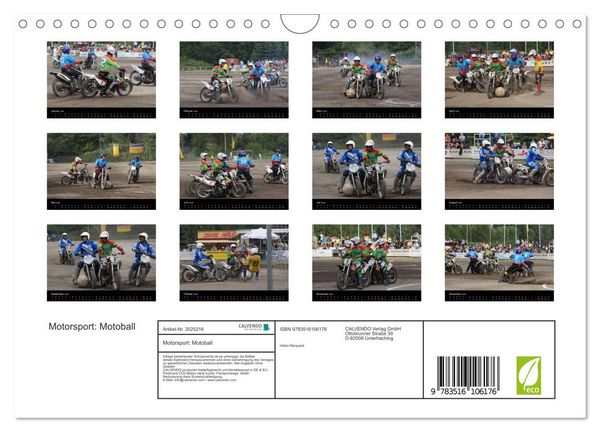 Produktbild: Motorsport: Motoball (Wandkalender 2026 DIN A4 quer), CALVENDO Monatskalender