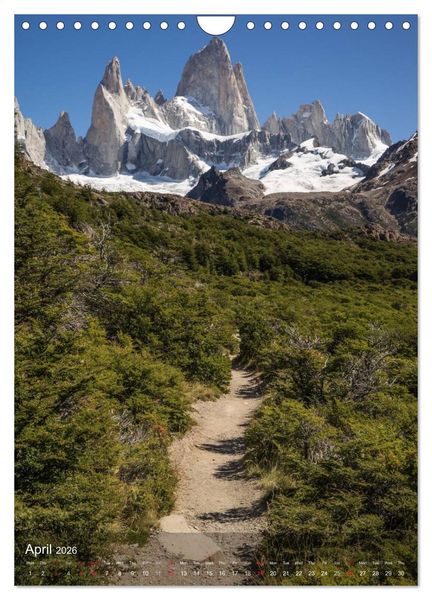 Produktbild: Majestic Mountains Cerro Torre & Fitzroy Patagonia / UK-Version (Wall Calendar 2026 DIN A4 portrait), CALVENDO 12 Month Wall Calendar