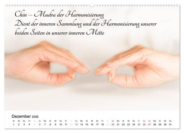 Produktbild: Mudras / 2026 (hochwertiger Premium Wandkalender 2026 DIN A2 quer), Kunstdruck in Hochglanz