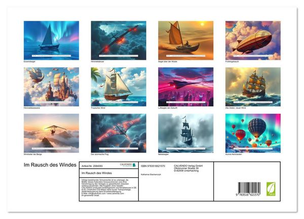 Produktbild: Im Rausch des Windes (hochwertiger Premium Wandkalender 2026 DIN A2 quer), Kunstdruck in Hochglanz