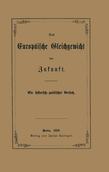 Produktbild: Das Europ&auml;ische Gleichgewicht der Zukunft