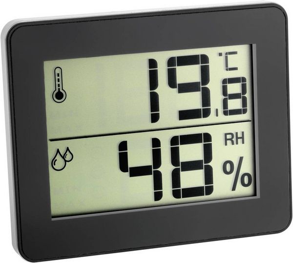 Produktbild: TFA Dostmann 30.5027.01 Thermo-/Hygrometer Schwarz 30.5027.01