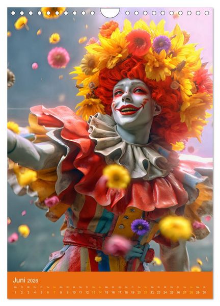 Produktbild: Ein Hauch von Magie - Schrille Clowns im Rampenlicht (Wandkalender 2026 DIN A4 hoch), CALVENDO Monatskalender