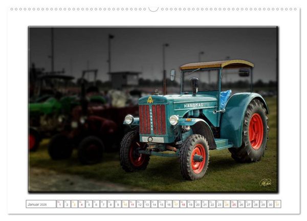 Produktbild: Oldtimer - Trecker Liebe (hochwertiger Premium Wandkalender 2026 DIN A2 quer), Kunstdruck in Hochglanz