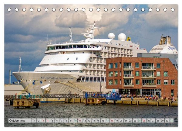 Produktbild: Hansestadt Wismar - Hafenimpressionen (Tischkalender 2026 DIN A5 quer), CALVENDO Monatskalender