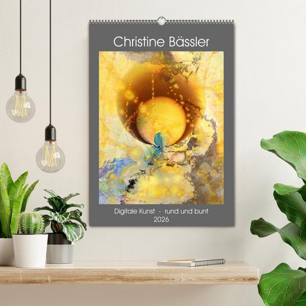 Produktbild: Digitale Kunst - rund und bunt (Wandkalender 2026 DIN A2 hoch), CALVENDO Monatskalender