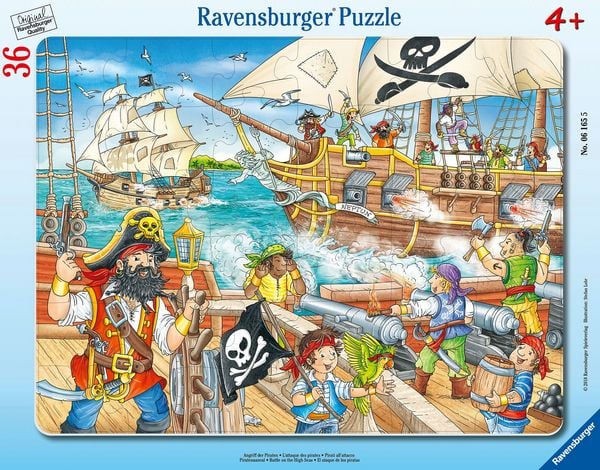 Produktbild: Rahmenpuzzle Ravensburger Angriff der Piraten 36 Teile