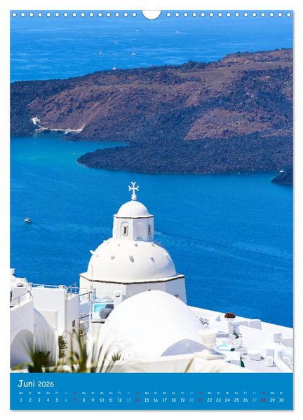 Produktbild: Griechenland - Die griechischen Inseln Mykonos und Santorini (Wandkalender 2026 DIN A3 hoch), CALVENDO Monatskalender