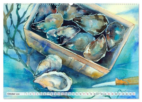 Produktbild: Frankreich Aquarelle (hochwertiger Premium Wandkalender 2026 DIN A2 quer), Kunstdruck in Hochglanz