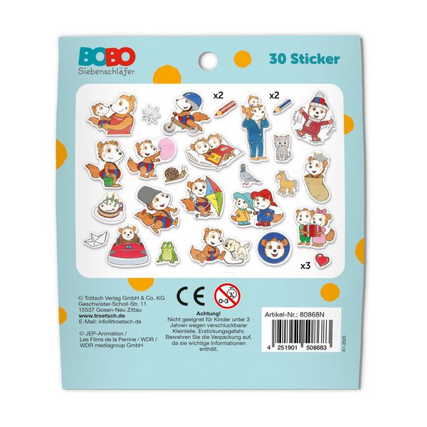 Produktbild: Tr&ouml;tsch Bobo Siebenschl&auml;fer Soft-Sticker