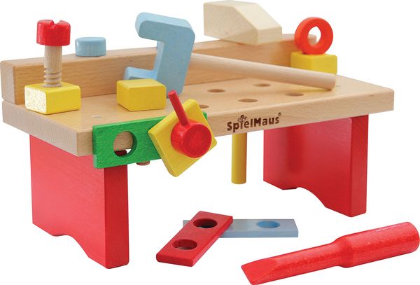 Produktbild: SpielMaus Holz Werkbank 15-teilig, 29 x 14 x 13 cm