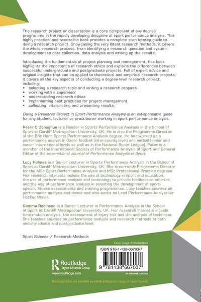 Produktbild: Doing a Research Project in Sport Performance Analysis