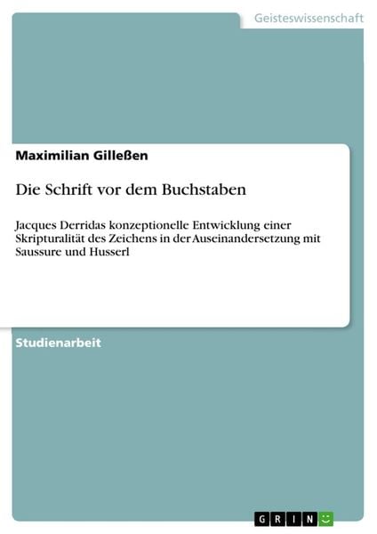 Produktbild: Die Schrift vor dem Buchstaben