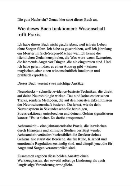 Produktbild: Schluss mit den Sorgen
