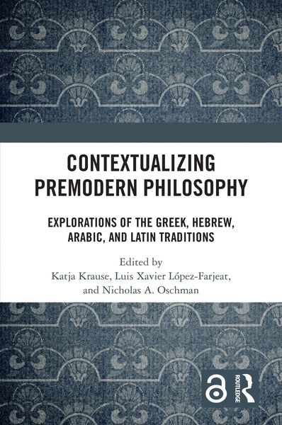 Produktbild: Contextualizing Premodern Philosophy