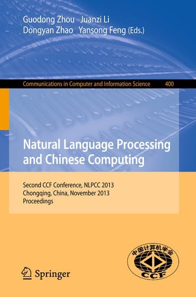 Produktbild: Natural Language Processing and Chinese Computing