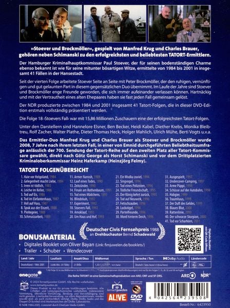 Produktbild: Tatort Hamburg - 40 Jahre Stoever und Brockm&ouml;ller - Jubil&auml;ums-Gesamtedition (Erstmals alle 41 Folgen) [21 DVDs]