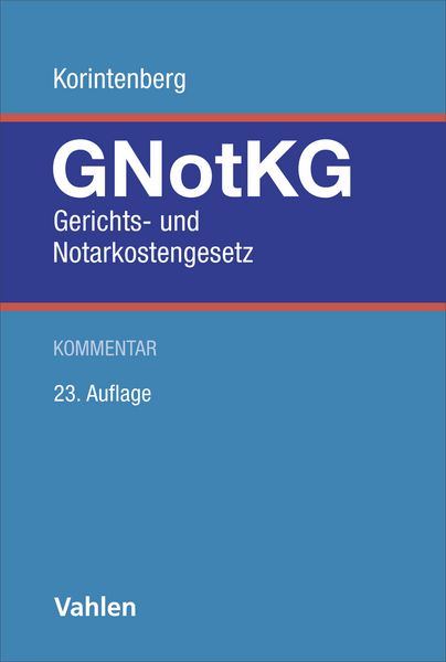Produktbild: Gerichts- und Notarkostengesetz. GNotKG