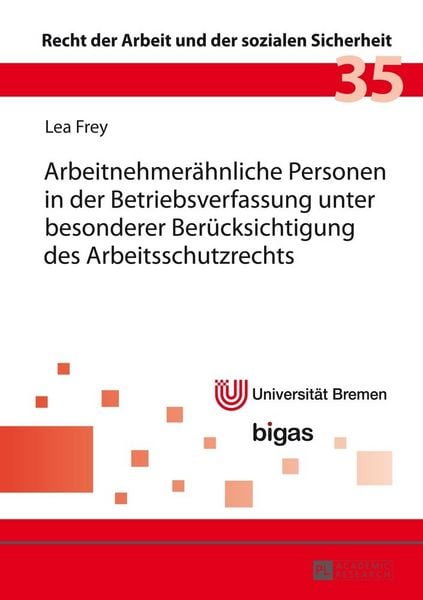 Produktbild: Arbeitnehmer&auml;hnliche Personen in der Betriebsverfassung unter besonderer Ber&uuml;cksichtigung des Arbeitsschutzrechts