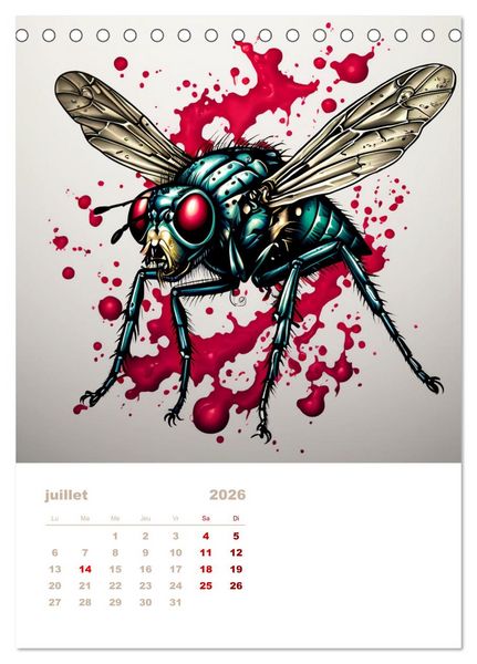 Produktbild: Marche des zombies (Calendrier de bureau 2026 DIN A5 horizontal), CALVENDO calendrier mensuel