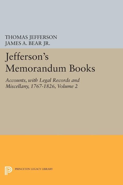 Produktbild: Jefferson's Memorandum Books, Volume 2