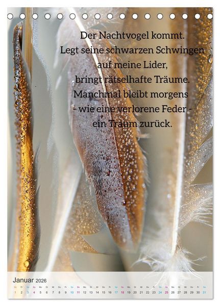 Produktbild: Manchmal - Poetische Momentaufnahmen (Tischkalender 2026 DIN A5 hoch), CALVENDO Monatskalender
