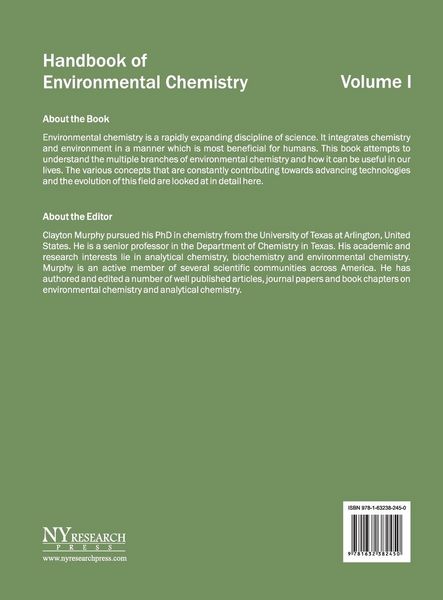 Produktbild: Handbook of Environmental Chemistry