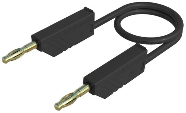 Produktbild: Hirschmann Test & Measurement MLN 50/2,5 SW Messleitung Lamellenstecker 4 mm Lamellenstecker 4 mm 0.50 m Schwarz 1 St.