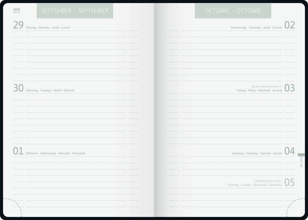 Produktbild: Sch&uuml;lerkalender 2026/2027 "Bloom" | A5, Textil