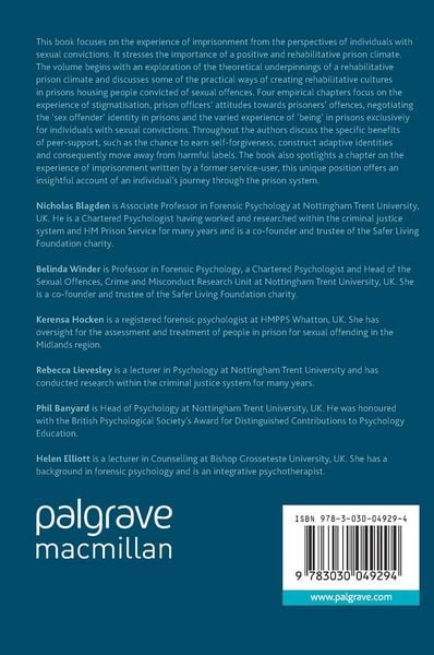 Produktbild: Sexual Crime and the Experience of Imprisonment
