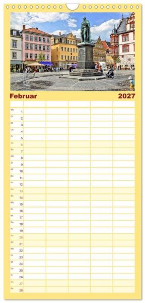 Produktbild: Familienplaner 2027 - Coburg - Veste, Markt & mehr mit 5 Spalten (Wandkalender, 21 x 45 cm) CALVENDO