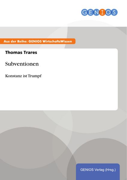 Produktbild: Subventionen
