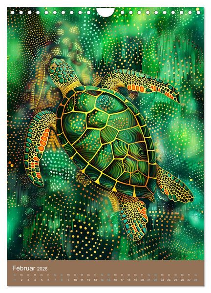 Produktbild: Wildes Australien - Tiere im Stile der Aborigine-Kunst (Wandkalender 2026 DIN A4 hoch), CALVENDO Monatskalender